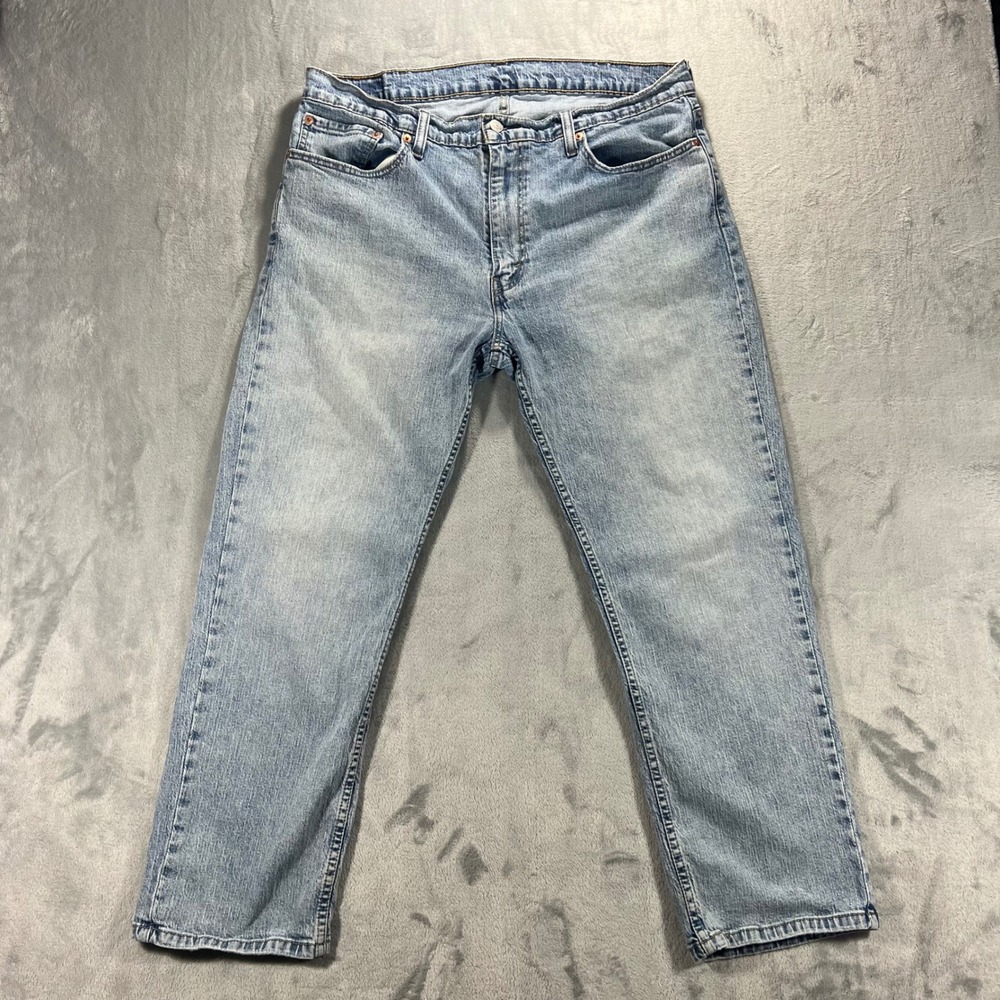 LEVI'S 559 Relaxed Straight Jeans Mens 38x30 Light Wash Blue Ripped Tag Casual